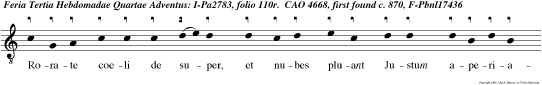 Rorate coeli de super, et nubes pluant Justum aperiatur terra, et germinet Salvatorem