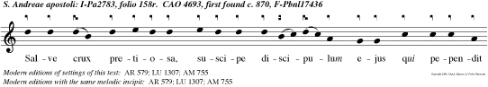Salve crux pretiosa, suscipe discipulum ejus qui pependit in te magister meus Chri stu