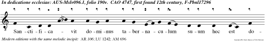 Sanctificavit dominus tabernaculum suum hec est domus domini in qua invocetur nomen eius de quo scrip tum est erit nomen meum ibi dicit dominus.
