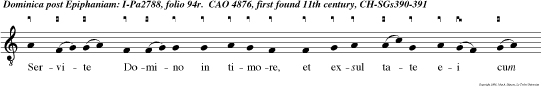 Servite Domino in timore, et exsul tate ei cum tremore.
