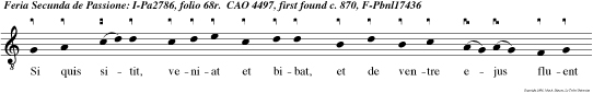 Si quis sitit, veniat et bibat, et de ventre ejus fluent aquae vivae.