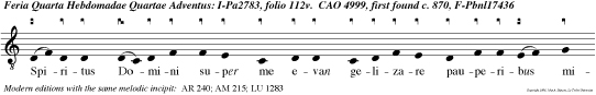 Spiritus Domini super me evan gelizare pauperibus misit me.