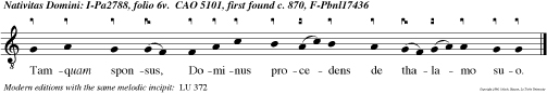 Tamquam sponsus, Dominus procedens de thalamo suo.