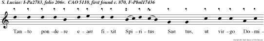 Tanto pondere eam fixit Spiritus San tus, ut virgo Domini immobilis permaneret.