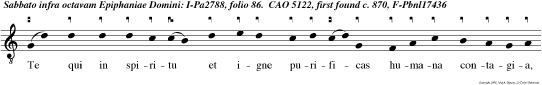 Te qui in spiritu et igne purificas humana contagia, Deum et Redem torem omnes glorificamus.