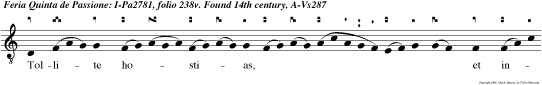 Tollite hostias, et introite in atria ejus: adorate Dominum in aula sancta ejus v.Revelavit Dominus condensa: et in templo ejus omnes dicent gloriam.