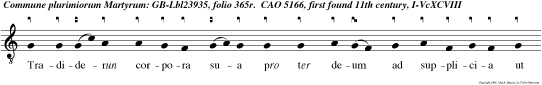 Tradiderun corpora sua pro ter deum ad supplicia ut heredes fieren in domo domini.