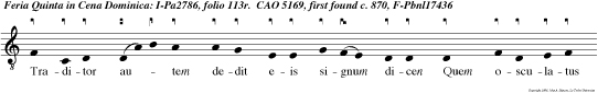 Traditor autem dedit eis signum dicen Quem osculatus fuero, ipse est, tenete eum.