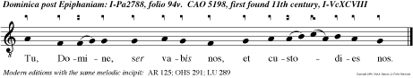 Tu, Domine, ser vabis nos, et custodies nos.