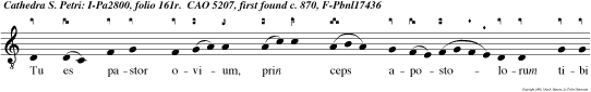Tu es pastor ovium, prin ceps apostolorum tibi tra ditae sun claves regni coelorum.