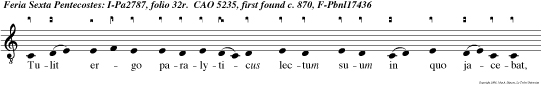 Tulit ergo paralyticus lectum suum in quo jacebat, magnifican Deum, et omnis plebs ut vidit, dedit laudem Deo, alleluia.