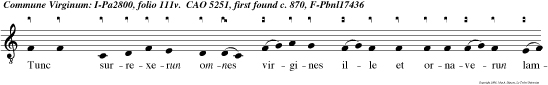 Tunc surrexerun omnes virgines ille et ornaverun lampades suas. e u o u a e.