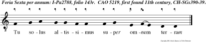 Tu solus altissimus super omnem terram