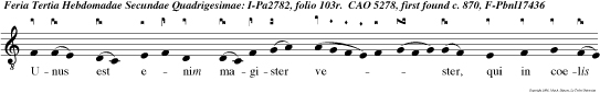 Unus est enim magister vester, qui in coelis est, dicit Dominus