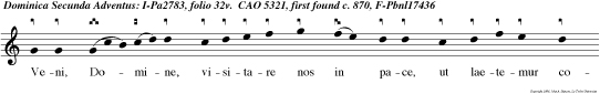 Veni, Domine, visitare nos in pace, ut laetemur coram te corde perfecto.
