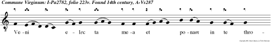 Veni elec ta mea et ponam in te thronum meum quia concupiuit rex spetiem tuam.