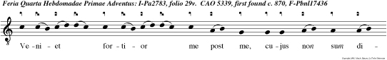 Veniet fortior me post me, cujus non sum dignus solvere corrigiam calciamen torum ejus.