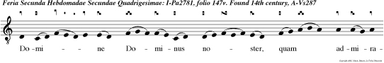 Domine Dominus noster, quam admirabile est nomen tuum in universa terra.