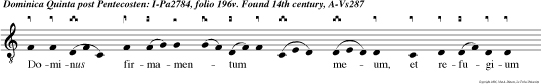 Dominus firmamentum meum, et refugium meum, et liberator meus: Deus meus adjutor meus.