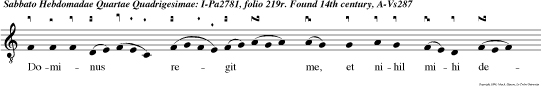 Dominus regit me, et nihil mihi deerit: in loco pascuae ibi me collocavit: super aquam refectionis educavit me.