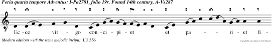 Ecce virgo concipiet et pariet filium: et vocabitur nomen ejus Emmanuel.