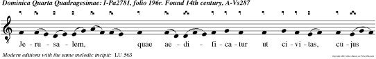 Jerusalem, quae aedificatur ut civitas, cujus participatio ejus in idipsum illuc enim ascenderunt tribus, tribus Domini, ad confitendum nomini tuo, Domine.