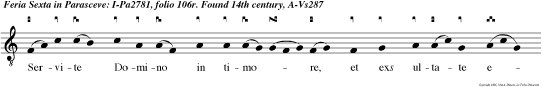 Servite Domino in timore, et exs ultate ei cum tremore: apprehendite disciplinam, ne pereatis de via justa.