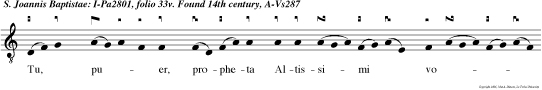 Tu, puer, propheta Altissimi vocaberis: praeibis enim ante faciem Domini parare vias ejus.