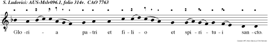 Glori  a patri et filio et spiritui san cto. Et sic eum sequeretur.