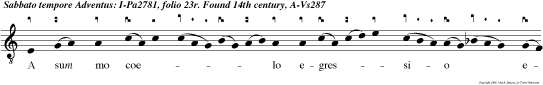 A sum mo coelo egressio ejus: et occursus ejus usque ad summum ejus. v.Coe li enarrant gloriam Dei: et opera manuum ejus annuntiat firmamentum.