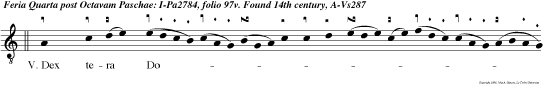 v.Dex tera Domini fecit virtutem dextera Domini exaltavit me.