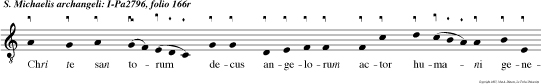 Chri te san torum decus angelorum actor humani generis et rector nobis eternum tribue benignus scan dere celum.