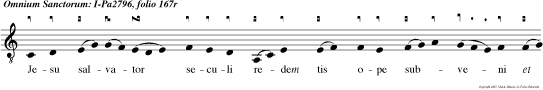 Jesu salvator seculi redem tis ope subveni et pia dei genitrix salutem posce miseris