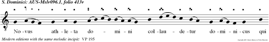 Novus athleta domini collaudetur dominicus qui rem conformat nomini vir factus evangelicus.