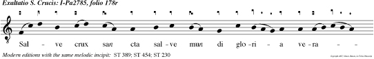 Salve crux san cta salve mun di gloria veraspes nostra vera serens gaudia signum salu tis salus in periculis vita lelignos vitam serens omnium