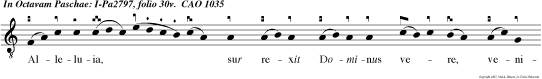 Alleluia, sur rexit Dominus vere, venite adoremus alleluia.