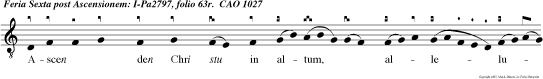 Ascen den Chri stu in altum, alleluia.