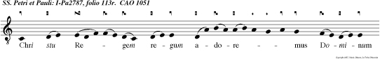 Chri stu Regem regum adoremus Dominum qui mar tyrio crucis beatum glorificavit Petrum apostolum