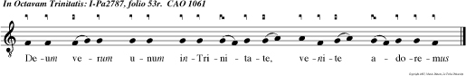 Deum verum unum inTrinitate, venite adoremus