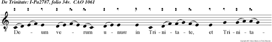 Deum verum unum in Trinitate, et Trinitatem in unitate, venite adoremus