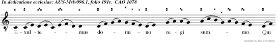 Exultemus domino regi sum mo. Qui suum sancti ficavit tabernaculum.