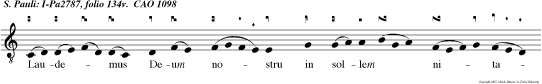 Laudemus Deum nostru in sollem nitate apostoli Pauli.