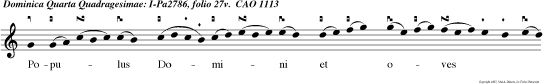 Populus Domini et oves pascuae ejus, venite adoremus Dominum.