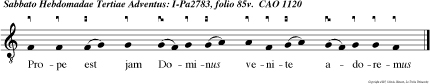 Prope est jam Dominus venite adoremus