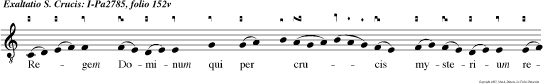 Regem Dominum qui per  crucis mysterium redemit mun dum Venite adoremus