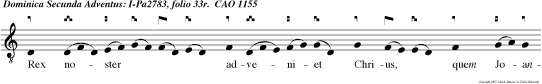 Rex noster adveniet Chrius, quem Joannes praedicavit Agnum esse venturum.
