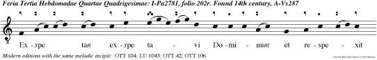 Exspe tan exspe tavi Dominum et respexit me: et exaudivit deprecationem meam, et immisit in os meum canticum novum hym num Deo nostro.