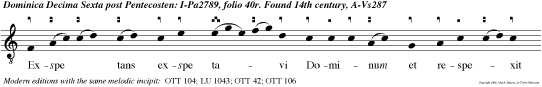 Exspe tans exspe tavi Dominum et respexit me: et exaudivit deprecationem meam, et immisit in os meum canticum novum, hym num Deo nostro.