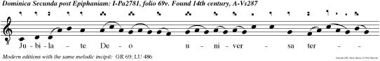 Jubilate Deo universa terra: psalmum dicite nomini ejus: venite et audite, et narrabo vobis, omnes qui timetis Deum, quanta fecit Dominus animae meae, alleluia.