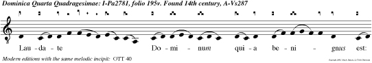 Laudate Dominum quia benignus est: psallite nomini ejus, quoniam suavis est: omnia quaecumque voluit, fecit in caelo et in terra.